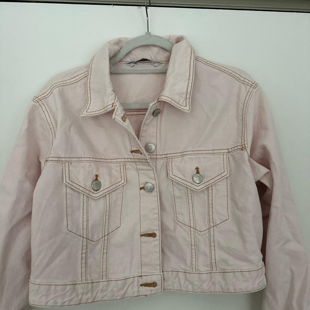 Zara Light Pink Denim Jacket